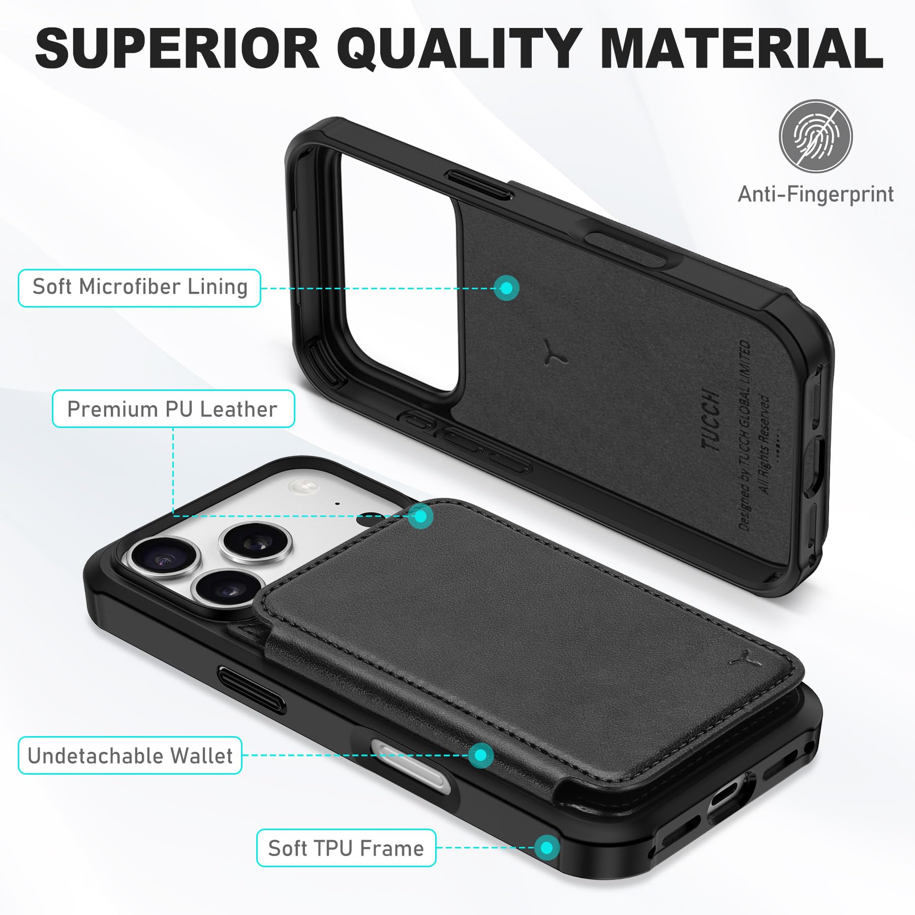 Amazon.com: TUCCH Undetachable Wallet Case Crossbody for iPhone 18